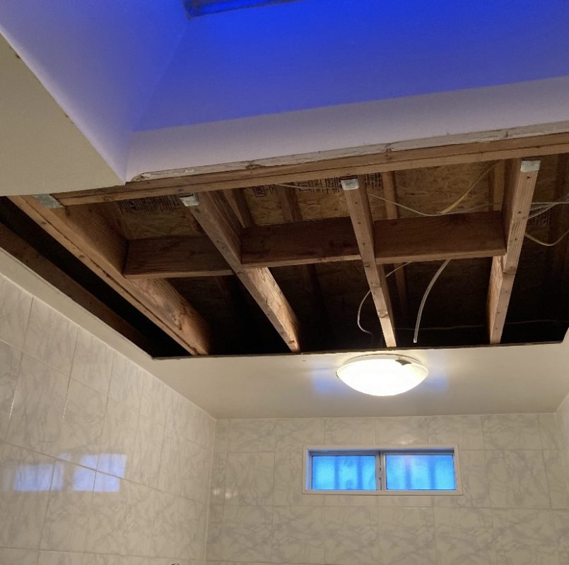 Recent drywall patch work in San Diego